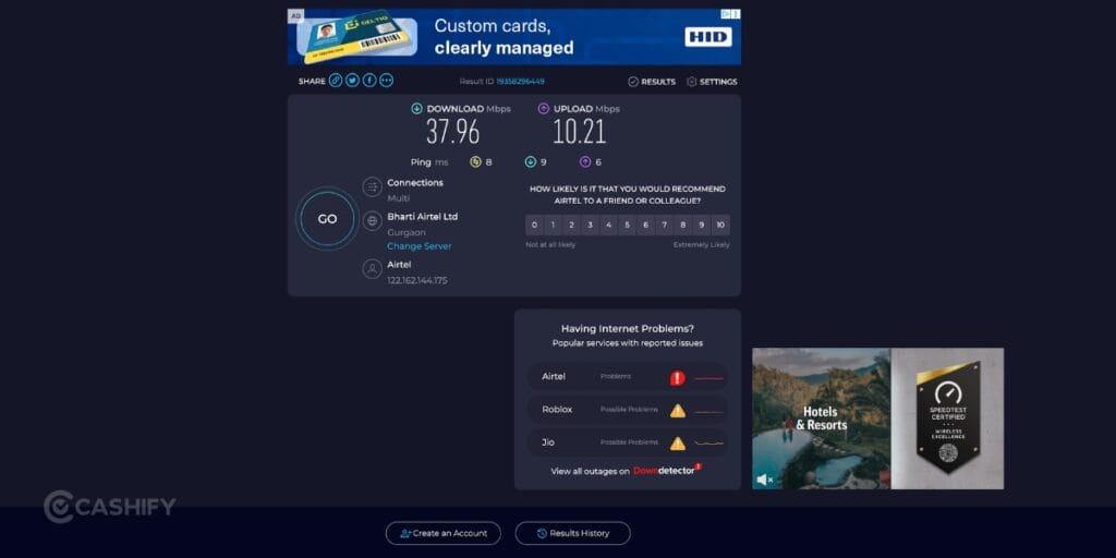 Speed test by Ookala