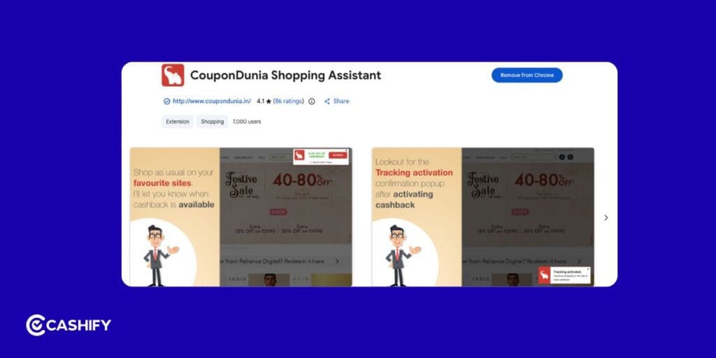 CouponDunia: Best for Cashback and Coupons