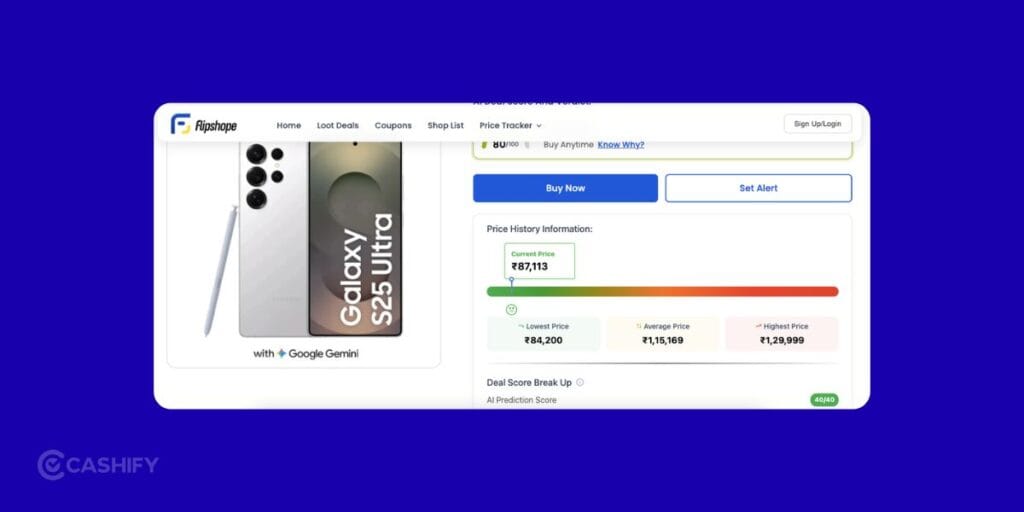 price history analysis on flipshope