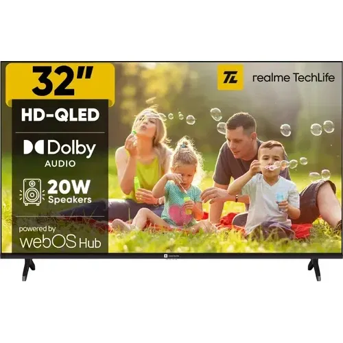 Realme TechLife 32HDWQRVVTQ 32 inch (81 cm) HD Ready Smart QLED Front