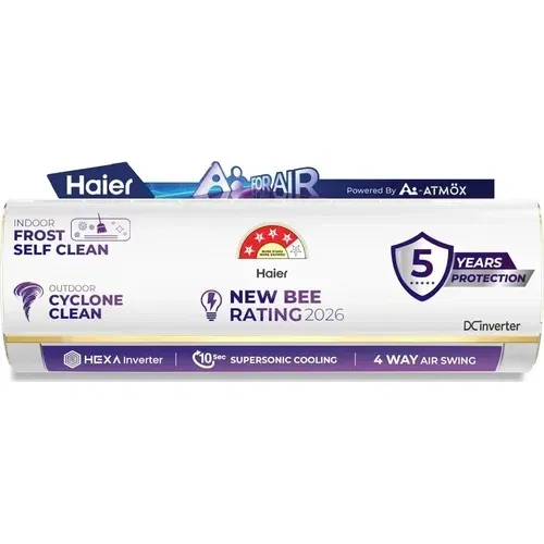 Haier HSA14KU-GAI3NB-I 1 Ton 3 Star Inverter Split AC Front