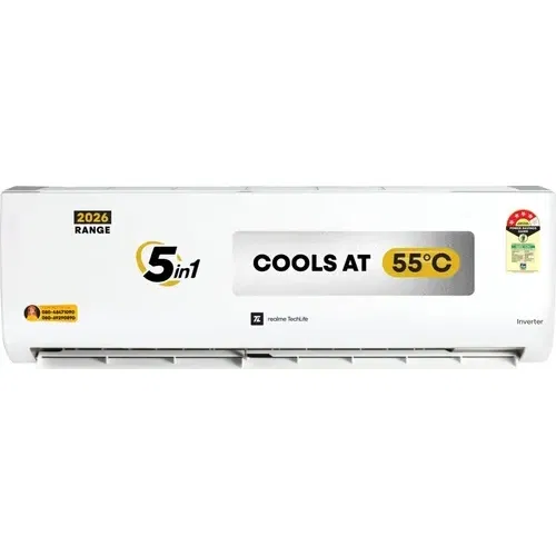 Realme TechLife 154IPG26WRMS 1.5 Ton 4 Star Inverter Split AC Front