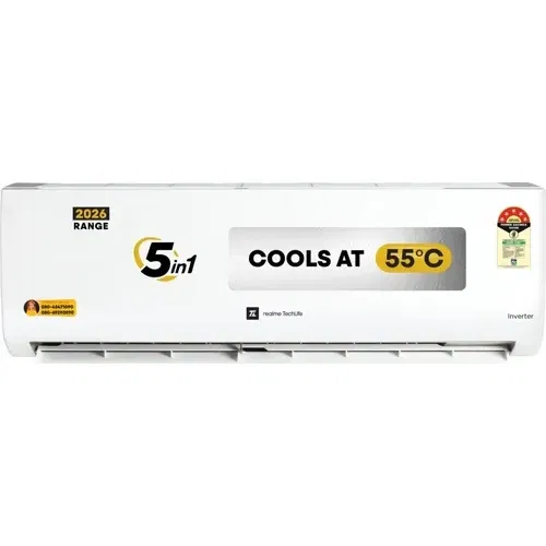 Realme TechLife 155IPG26WRMS 1.5 Ton 5 Star Inverter Split AC Front