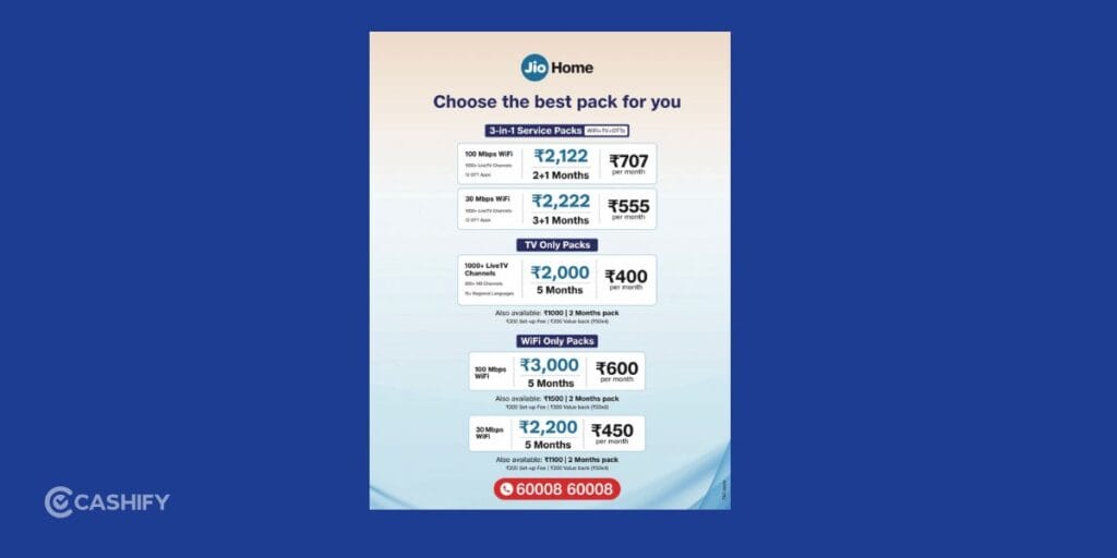 jiohome recharge plan