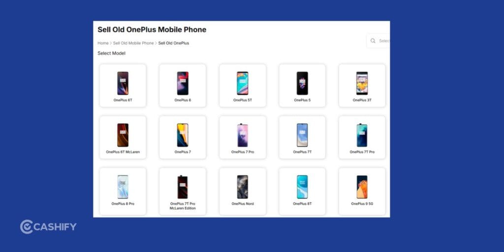sell oneplus phone on cashify