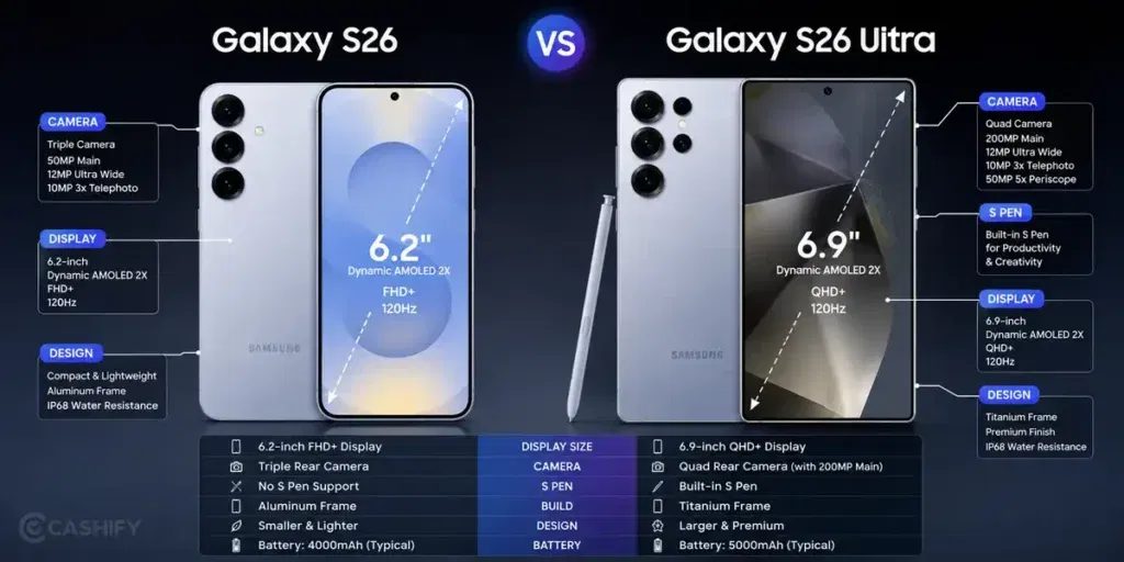Galaxy S26 Vs Galaxy S26 Ultra