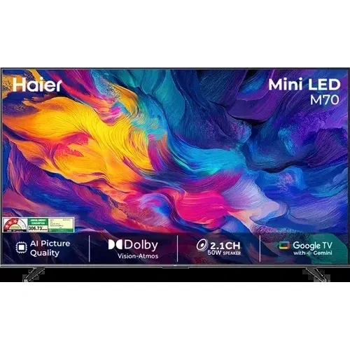 Haier M70 75M70UHMINI 75 inch (190 cm) Ultra HD 4K Smart Mini LED Front