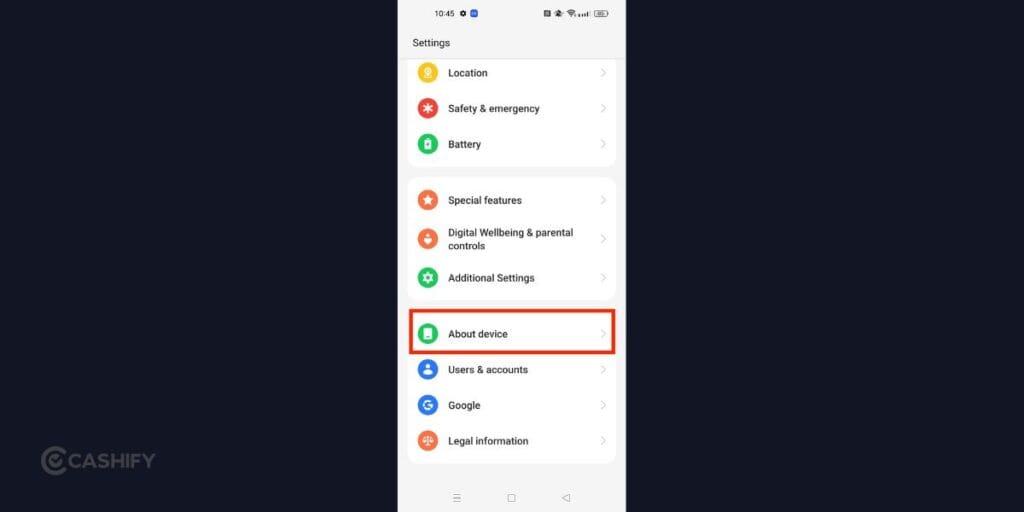 Check Oppo Phone Model Number From Settings