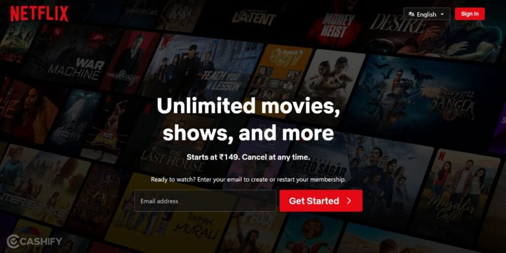 netflix account homepage