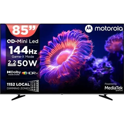 Motorola 85UHDGMMWBKQ 85 inch (215 cm) Ultra HD 4K Smart Mini LED Front