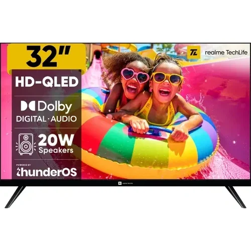 Realme TechLife 32HDSQRWWTQ 32 inch (81 cm) HD Ready Smart QLED Front
