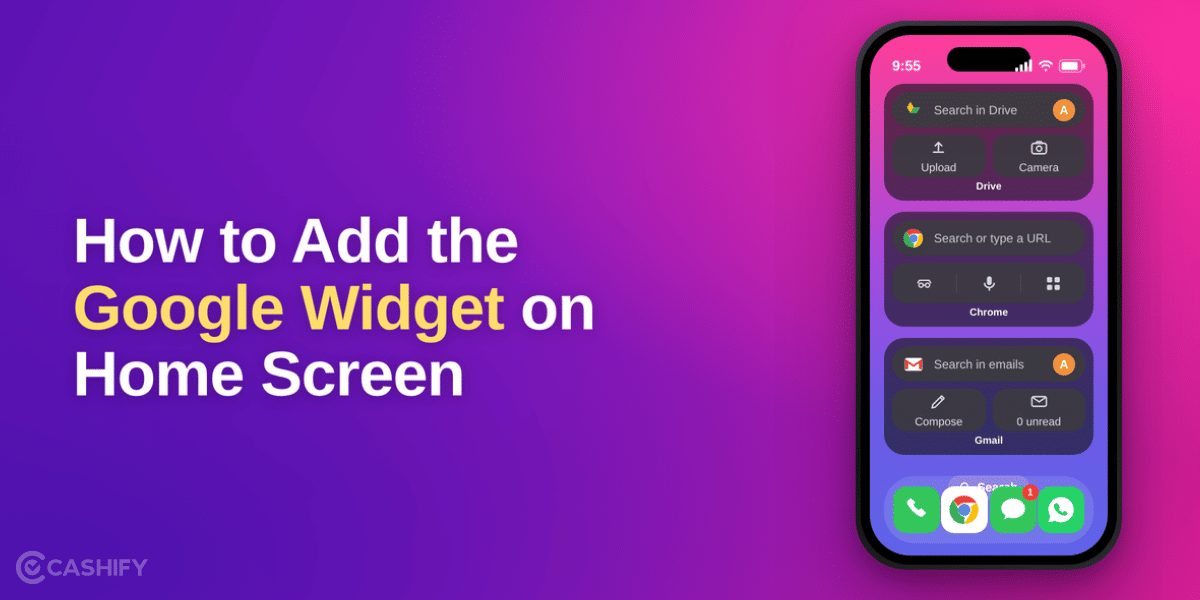 How to Add Google Widget on Home Screen