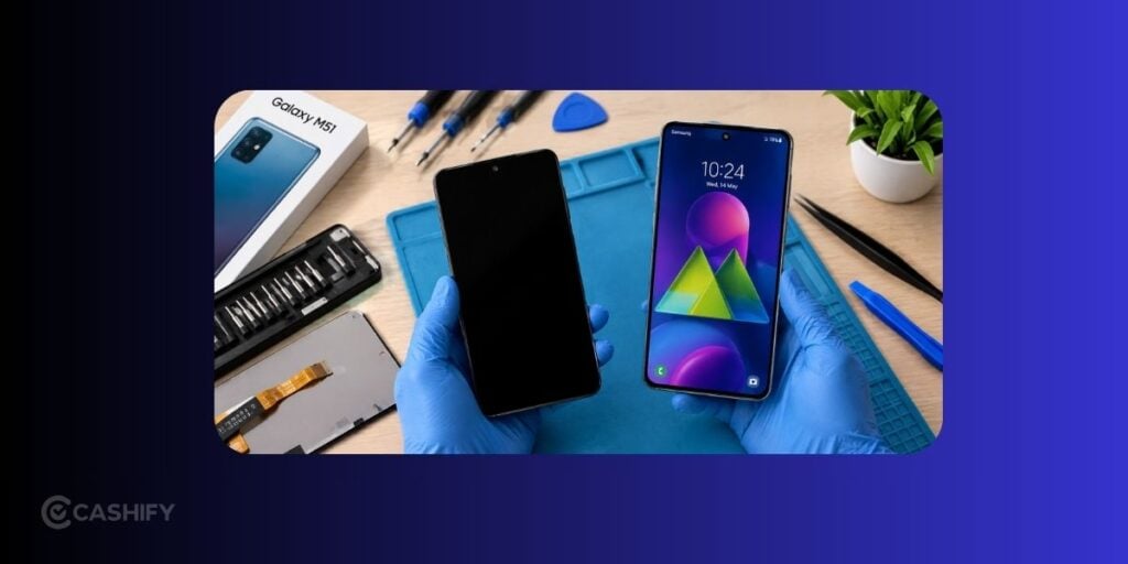 Samsung Galaxy M51 screen black