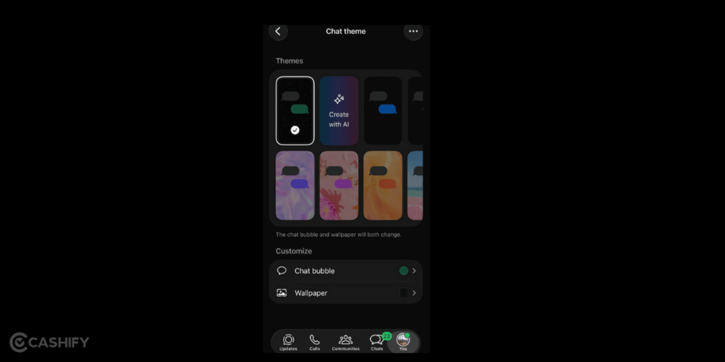 Choose chat themes you want