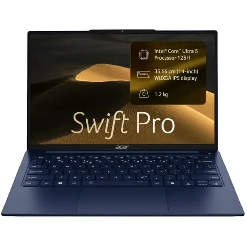 Acer Swift Pro SFP14 55 UN.37TSI.005 Ultrabook 125H 16 GB 512 GB SSD Windows 11 Front