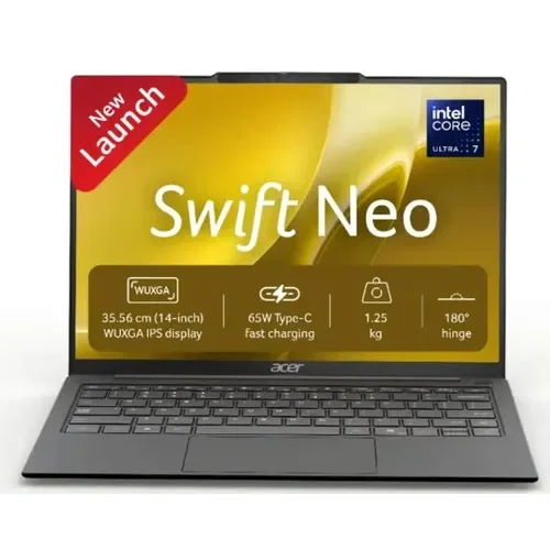 Acer Swift Neo SFN14 55UN.37QSI.008 Ultrabook 155H 16 GB 512 GB SSD Windows 11 Front