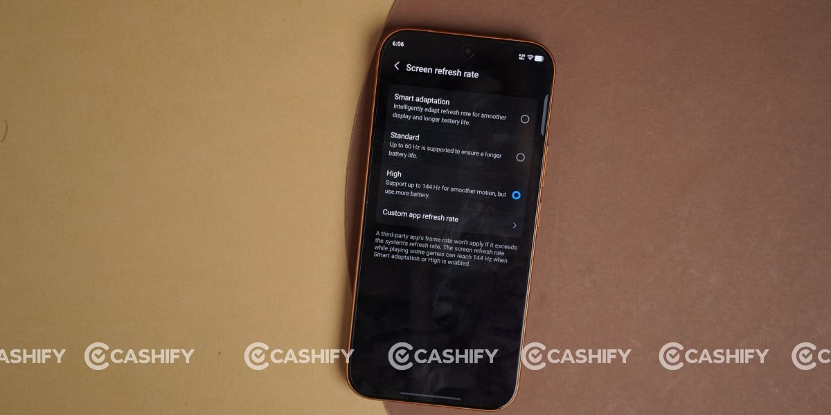 Vivo V80 refresh rate